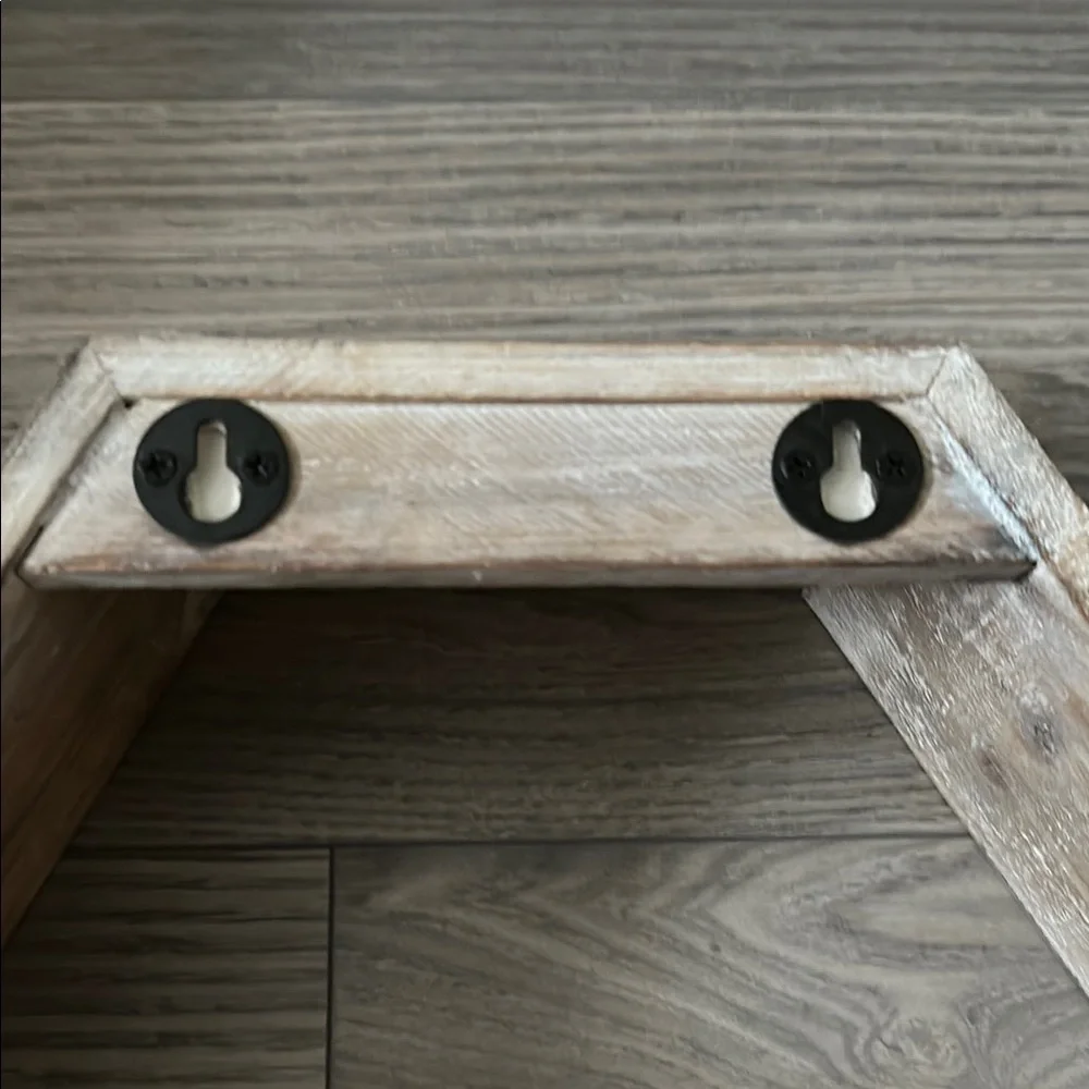 Ashland - Set of 3 - 12”, 12” & 10” Distressed Hexagon Wooden Wall Shelves